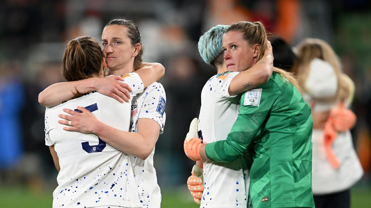 USA players were in tears after the final whistle.